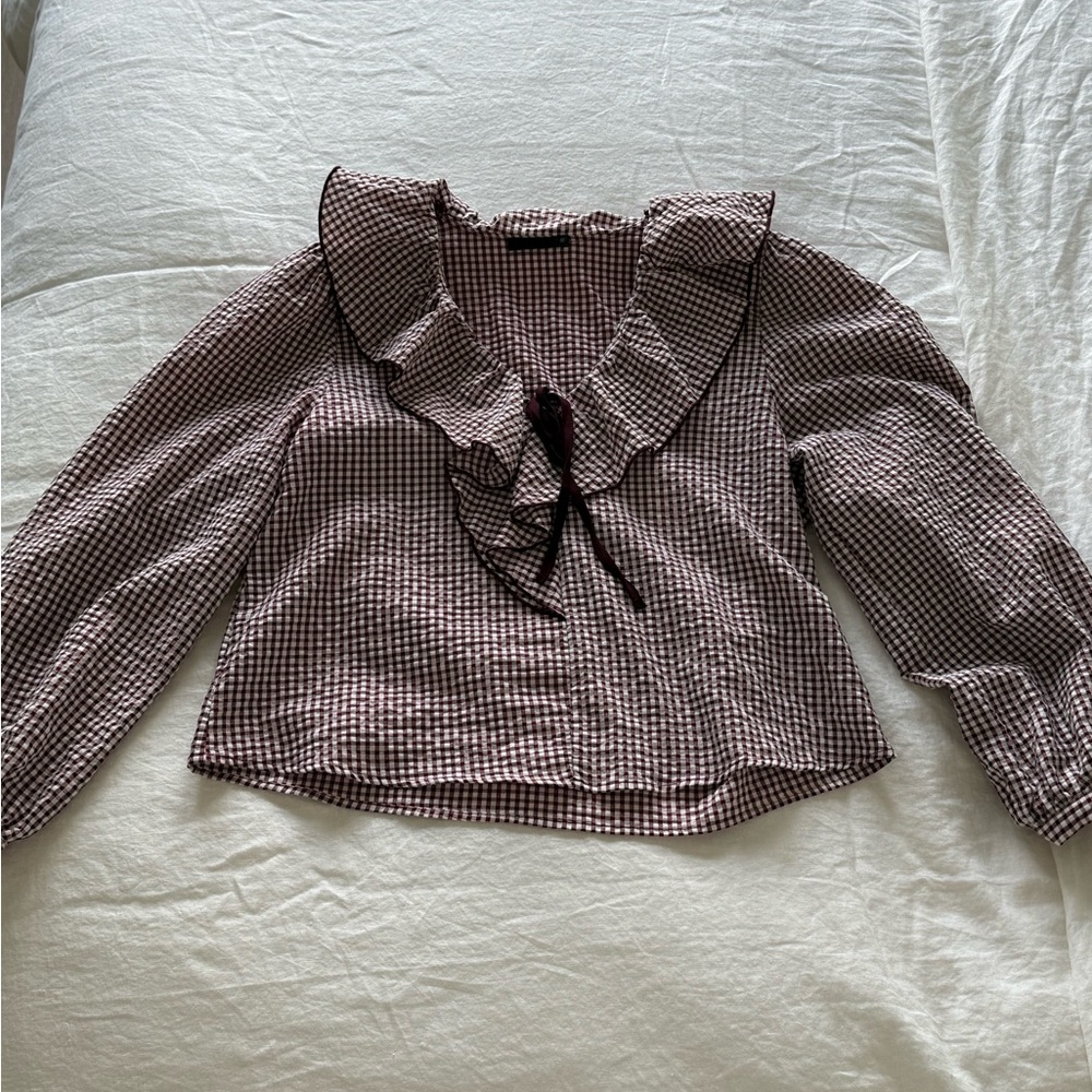 Zara Gingham Top